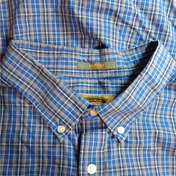 Foundry Shirt Men's 3xl Tall Blue Button Front Short Sleeve Gender Reveal Corpor - Picture 6 of 9